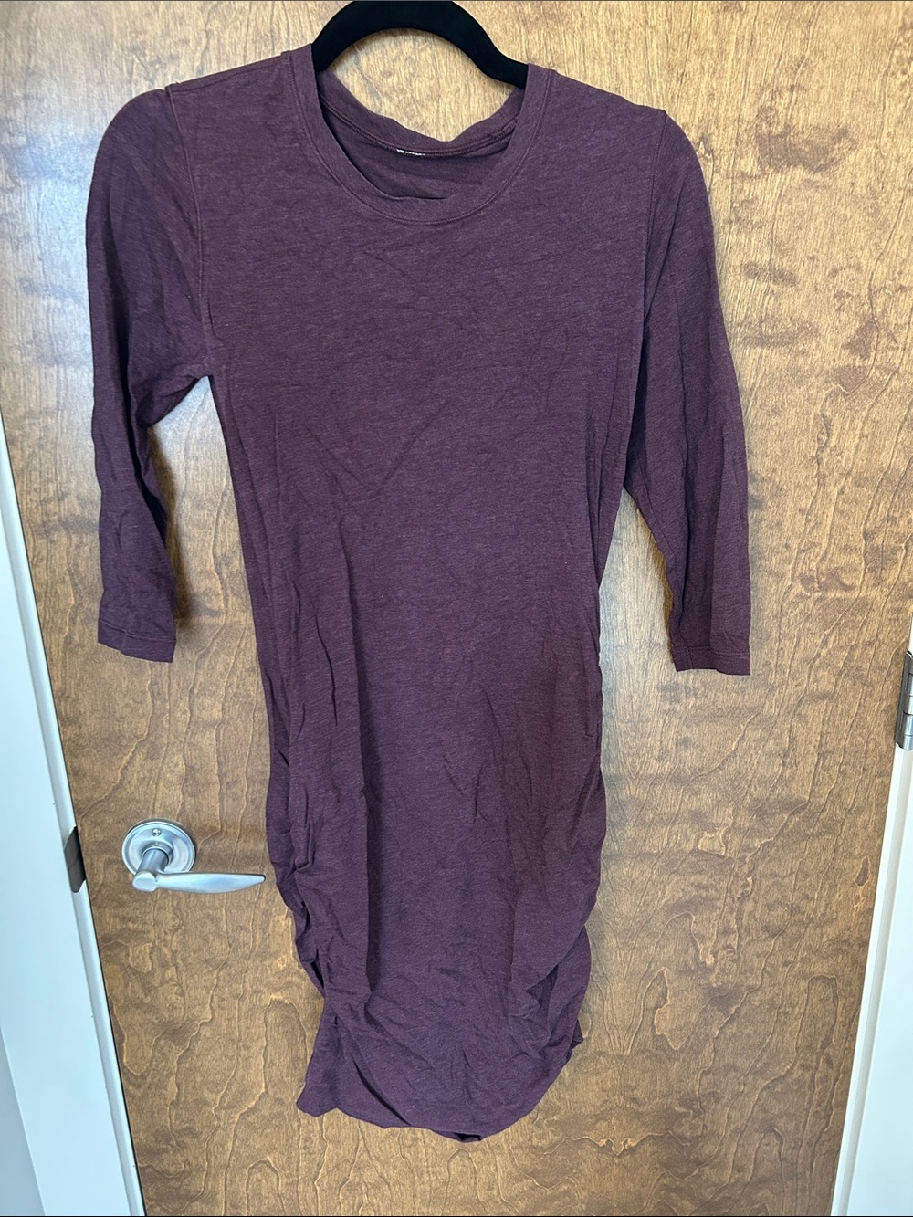 Lululemon Anytime Ruched Plum Midi Dress - Women's Casual Dress